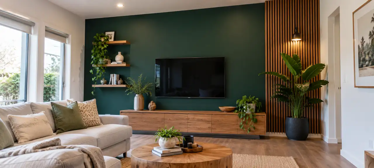 Living Room Feature Wall by Brightview Painting