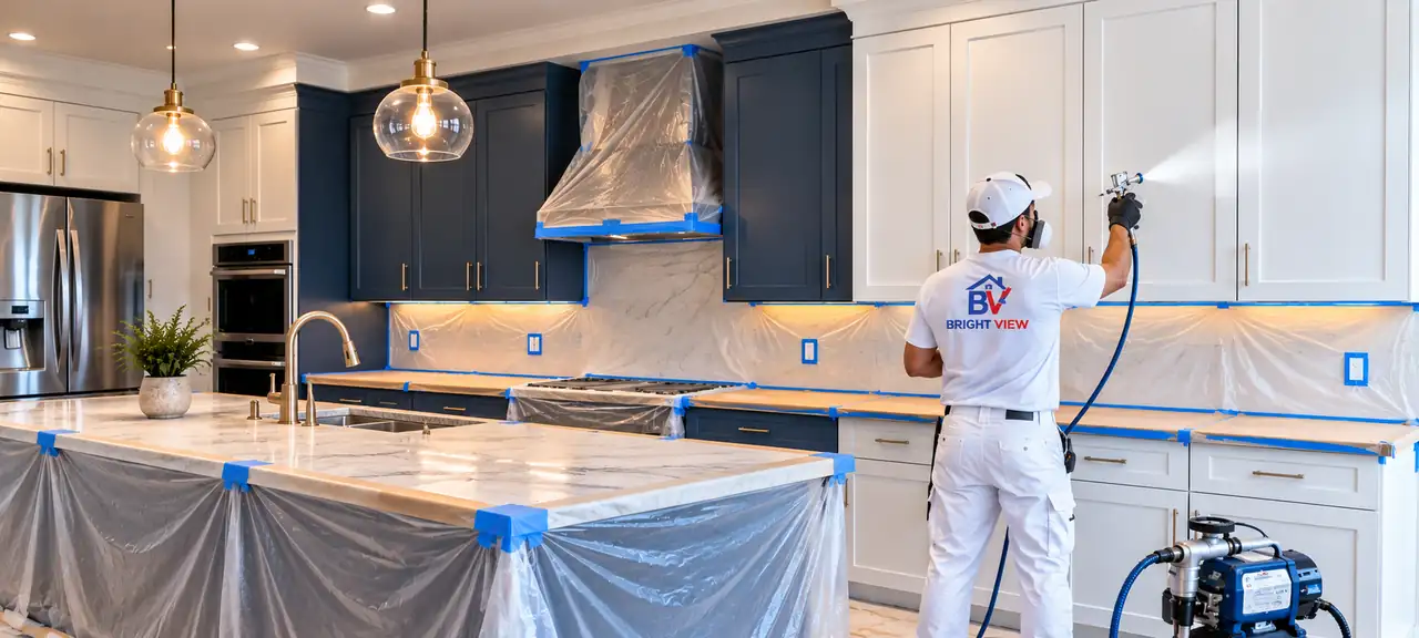 Kitchen Cabinetry Spray by Brightview Painting