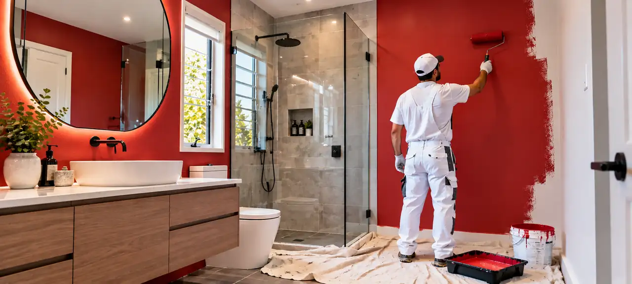Modern Ensuite Repaint by Brightview Painting