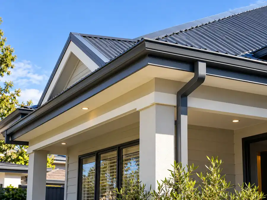 Colorbond fascia and trim coated with weather-grade metal paint